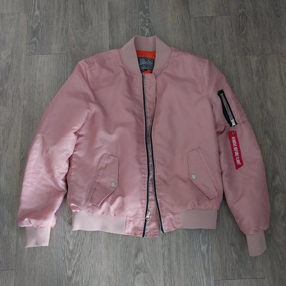 Brooklyn Cloth Pink Bomber Jacket - Picture 1 of 3